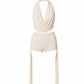 AVERILL Halter Top & Side Draped Shorts Set