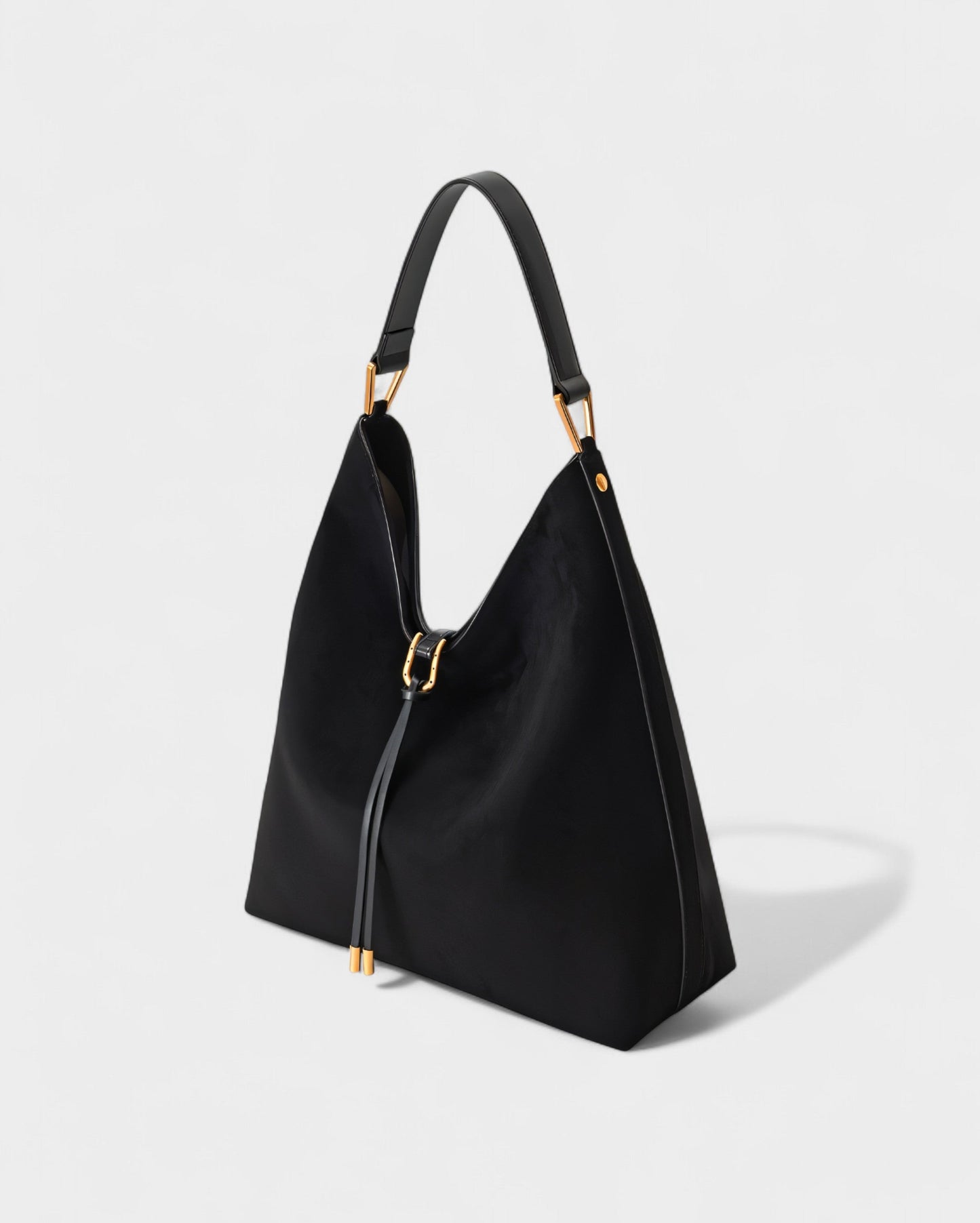 KALIYA Faux Suede Hobo Shoulder Bag
