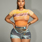 ESTELLE Mesh Crop Top & Shorts Set