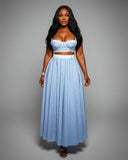 KORINA Lace Splicing Camisole Vest Top & Skirt Set