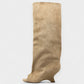 HELIRA Peep Toe Wedge Knee High Boots