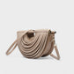 CANYA Textured Half-Moon Crossbody Clutch
