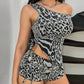 ZAYANA Zebra Print Off-shoulder Top & Shorts Set