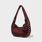 GELLA Heart Charm Studded Shoulder Bag