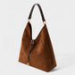 KALIYA Faux Suede Hobo Shoulder Bag