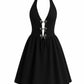 TALORA Embellished Bow Halter Midi Dress
