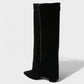 MAISY Straight Pointed-Toe Knee-High Boots