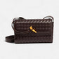 CLEO Mini Woven Gold Lock Accent Shoulder Bag