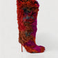 ALBA Multicoloured Faux Fur Boots