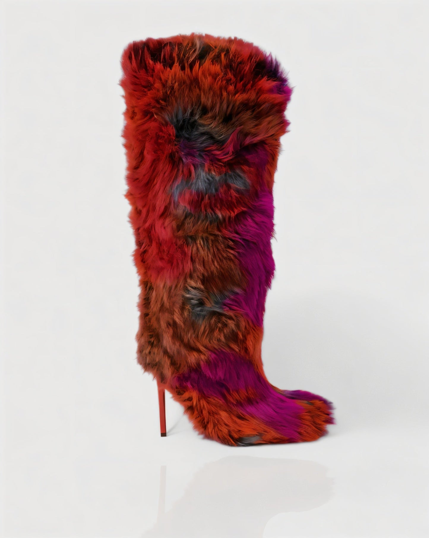 ALBA Multicoloured Faux Fur Boots