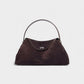 OLGA Structured Faux Suede Handle Bag