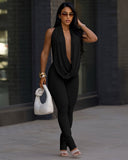 FELICITY Plunging Drape Top & Pants Set