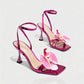 VIONA Orchid Bloom Ankle Strap Heels