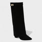 MAISY Straight Pointed-Toe Knee-High Boots