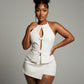 DIANA Halter Top and Pleated Skirt Set