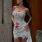 DARLENE Strapless Lace Corset Mini Dress