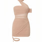 SONIA Draped Mesh Mini Dress