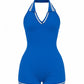 JEYNE Backless Halter Sleeveless Romper