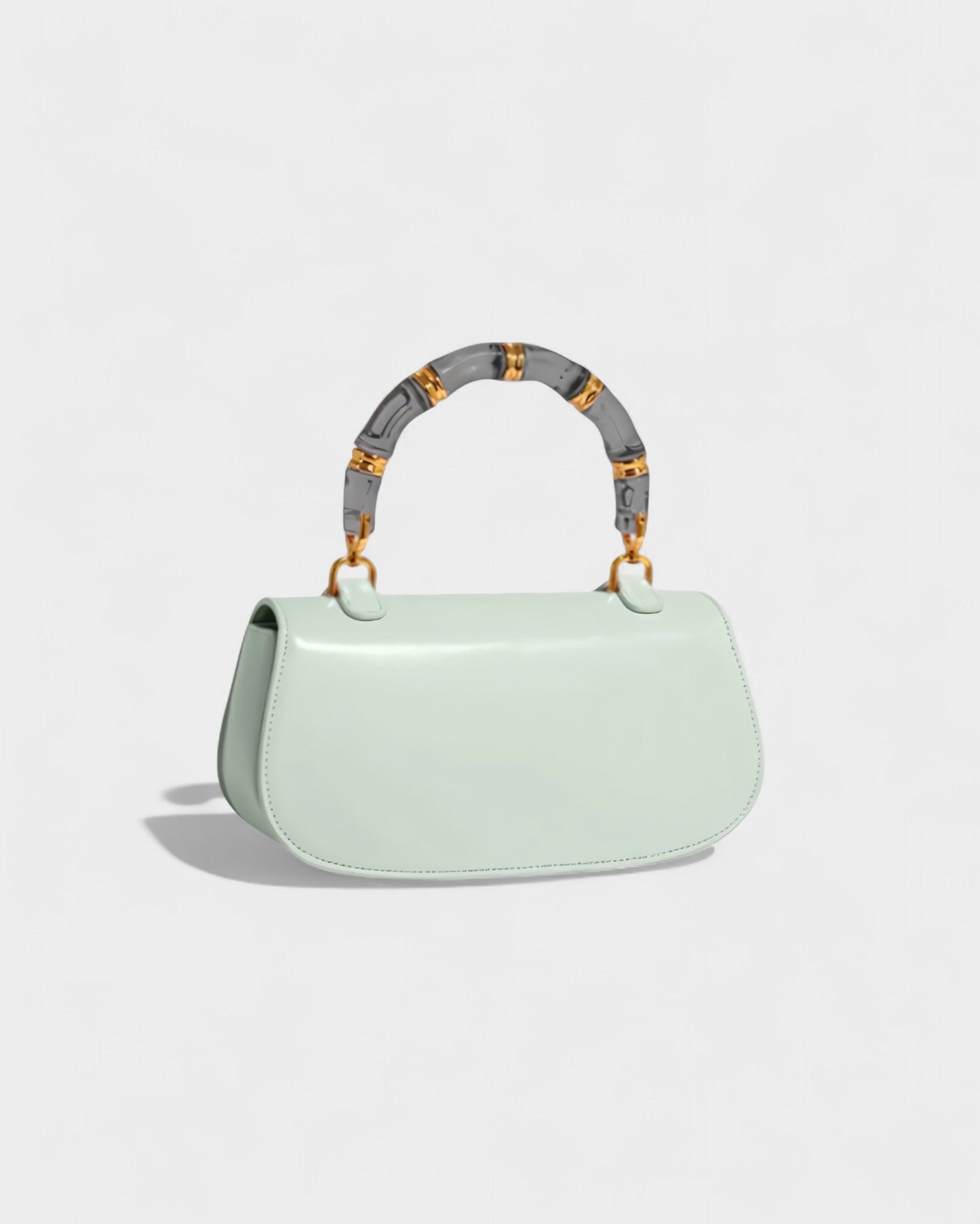 ZARLA Bamboo Handle Faux Leather Bag