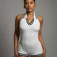 JEYNE Backless Halter Sleeveless Romper
