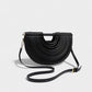 CANYA Textured Half-Moon Crossbody Clutch