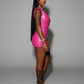 ANGELA Faux Leather Backless Romper