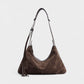 YENNA Faux Suede Dumpling Shoulder Bag