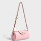 MIRNA Cylinder Bag with Beaded Charm Strap