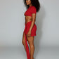 AUREN Ring Detail Crop Top & Skirt Set