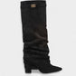 MAISY Slouchy Pointed-Toe Knee-High Boots
