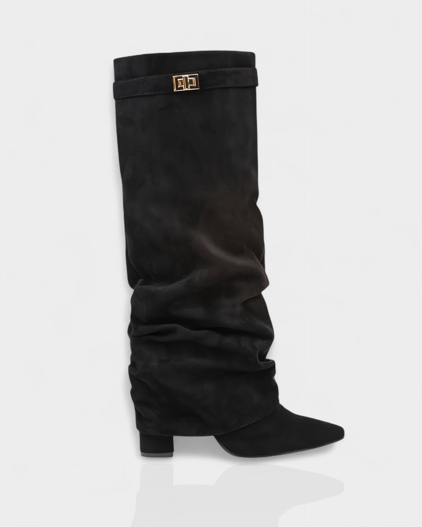 MAISY Slouchy Pointed-Toe Knee-High Boots
