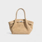 EVANNA Faux Suede Leather Shoulder Tote Bag