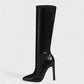 CHARLIE Faux Leather Knee-High Boots