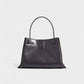 SOLARA Faux Suede Buckle Strap Tote Bag