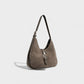 RIVARA Faux Suede Buckle Strap Shoulder Bag