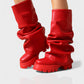 CRISTINA Slouchy Platform Mid-Calf Boots