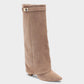 MAISY Straight Pointed-Toe Knee-High Boots