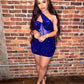 SARA One-shoulder Sequin Mini Dress