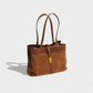 AMBRIA Suede Dual Handle Tote Bag