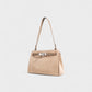 NINYA Faux Suede & Leather Handbag
