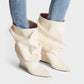 IRELLE Slouchy Faux Leather Pointed Wedge Heel Boots