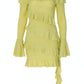 JANINE Ruffled Off Shoulder Mini Dress