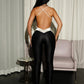 NIANA Satin Twist Cutout Jumpsuit