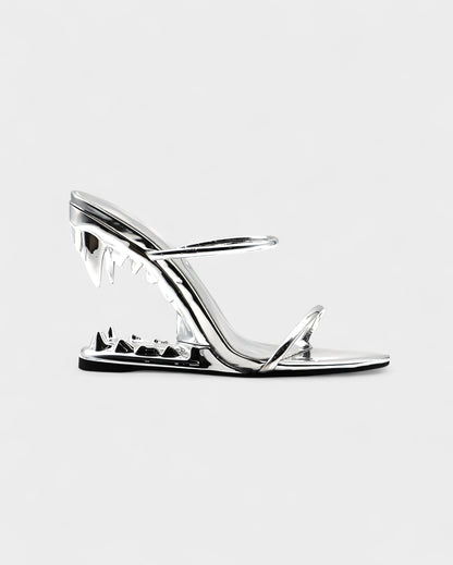 MALAYA Fang Sculpted Heel Sandals