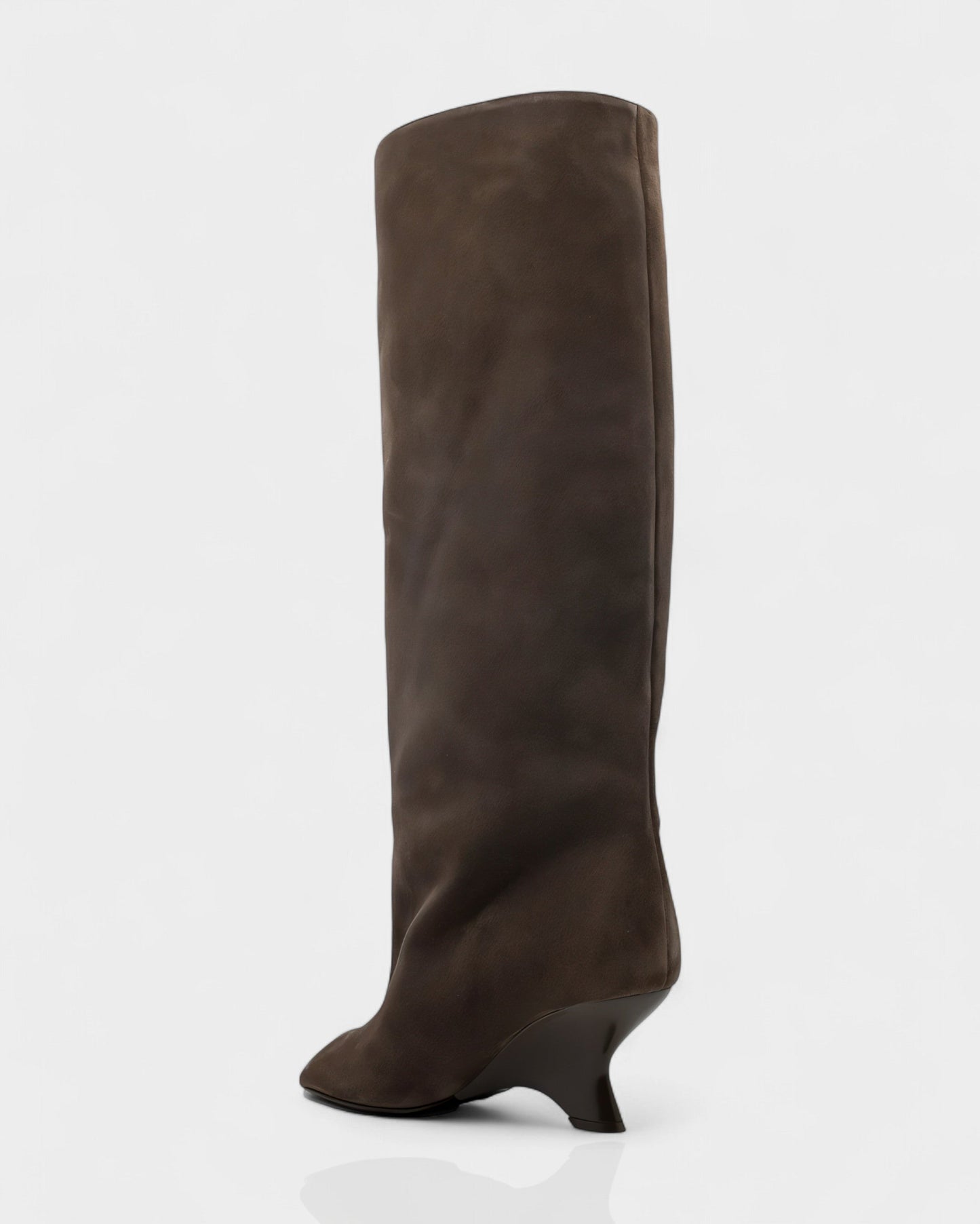 HELIRA Peep Toe Wedge Knee High Boots