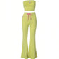CASHLEY Bandeau Top and Flare Pants Set
