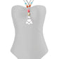 LOTTIE Beaded One-Piece Swimsuit & Tie Maxi Skirt Set