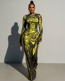 KASSIDY Illusion Maxi Dress