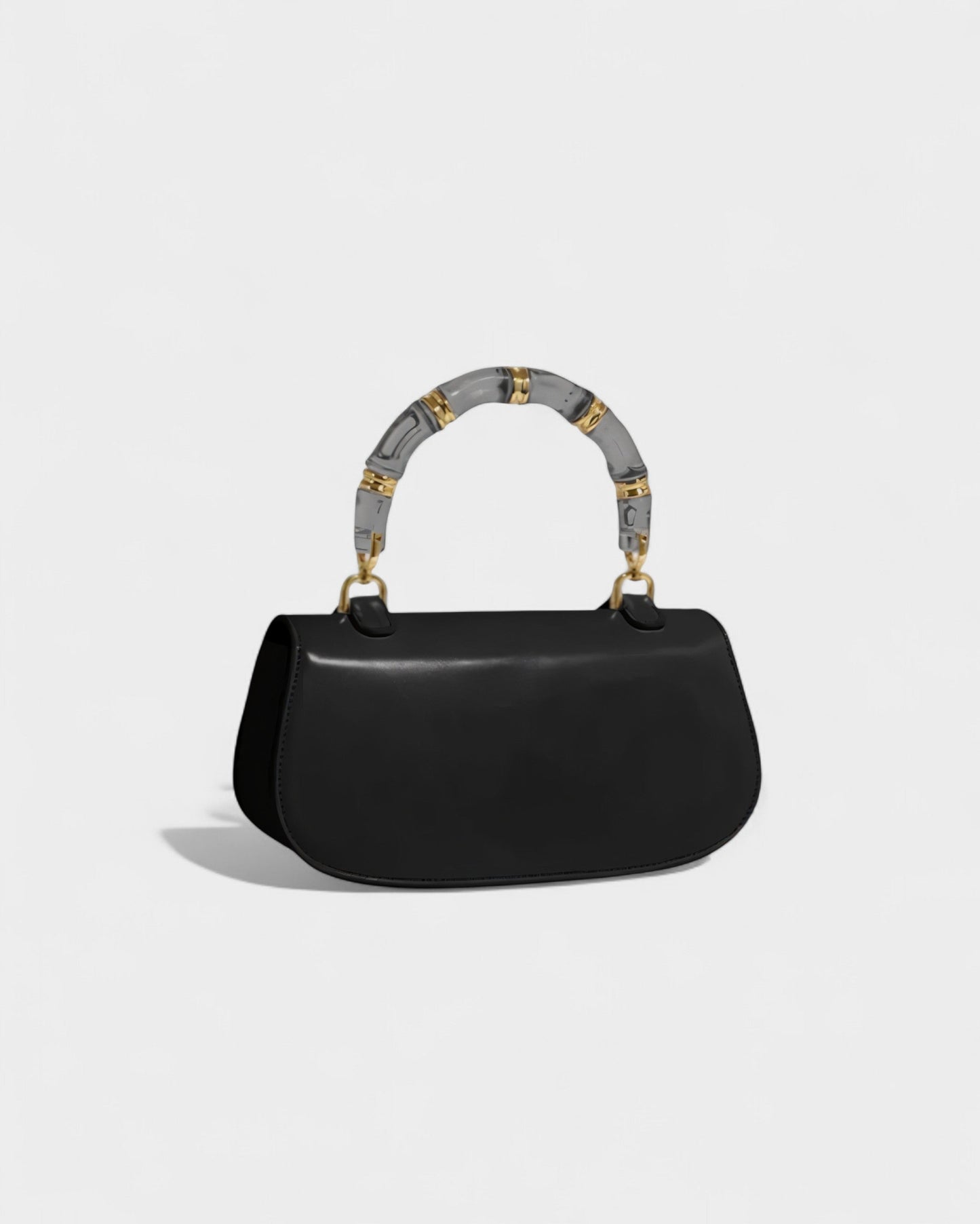 ZARLA Bamboo Handle Faux Leather Bag