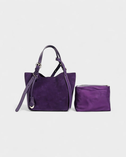 THESSA Faux Suede Shoulder Bag